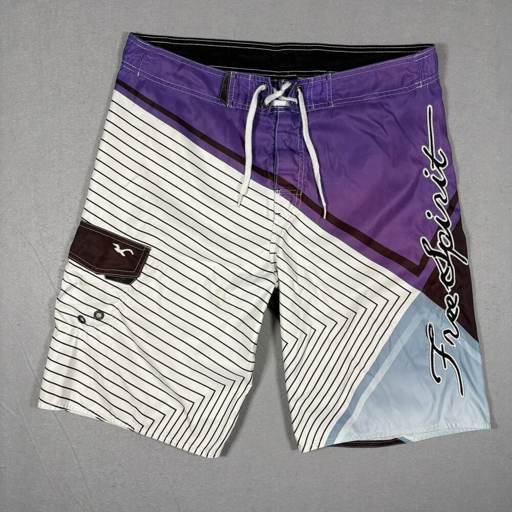 Vintage Y2K Free Spirit Limited Board short Swim trunks Men’s size M